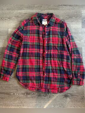 Women’s Small Ahh-Mazingly Soft Plaid Flannel Button Down Long Sleeve